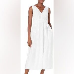 Vince White Pleated Midi Dress XS NWT